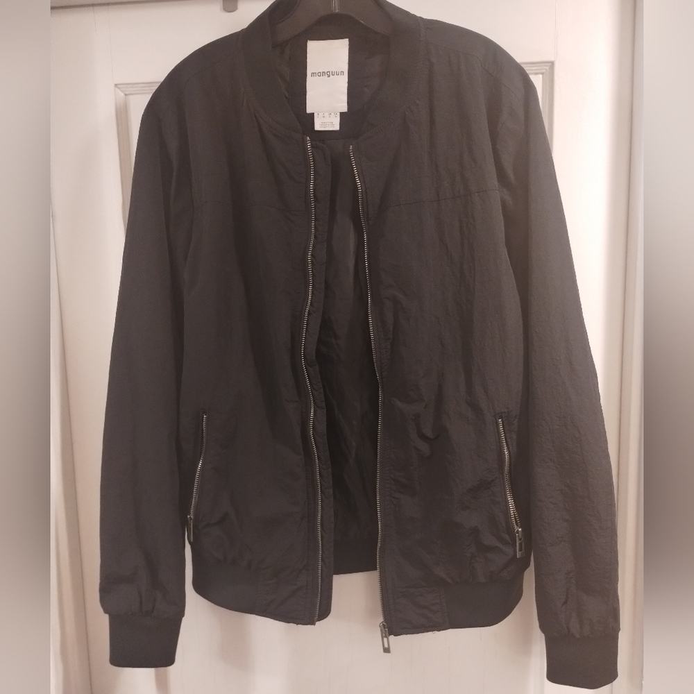 Manguun Charcoal Bomber Jacket